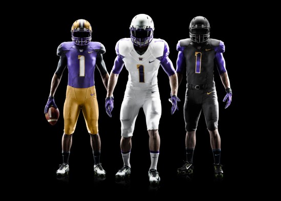 purple and gold football uniforms