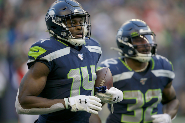 Rookie DK Metcalf had a career high 123 yards in receptions Sunday. Drew Sellers Sportspress Northwest
